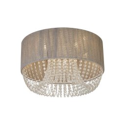 Plafonieră BELLANO Searchlight 62615-5CC, 5xG9/7W/230V, Ø 50 cm, gri
