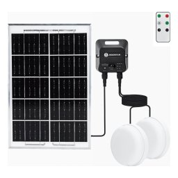 Aigostar - Plafonieră LED solară 2xLED/35W/3,7V 6000 mAh IP65 + telecomandă