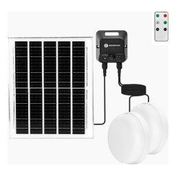 Aigostar - Set 2 buc. plafoniere solare LED 3,7V 12000 mAh IP65 + telecomandă