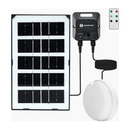 Aigostar - Plafonieră solară LED cu senzor, 3,7 V, 3000 mAh, IP65 + telecomandă