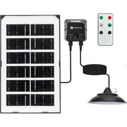 Aigostar - Lustră solară LED/35W/12V 3000 mAh 6500K Ø 15 cm