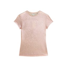 TED BAKER Top Latrina Metallic Jersey Fitted 283107 pink