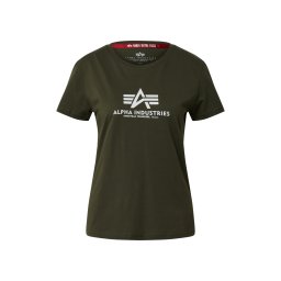 ALPHA INDUSTRIES Tricou oliv / alb