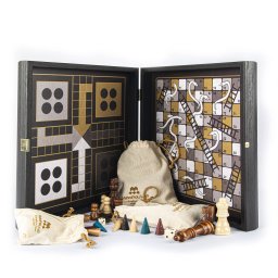 Set Manopoulos (4 in 1) sah, Table, Ludo Snakes 34 x 34 cm - 4 CULORI