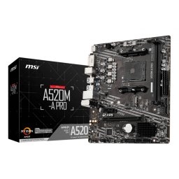 MSI A520M-A PRO plăci de bază AMD A520 Mufă AM4 micro-ATX