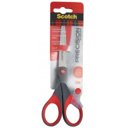 Accesorii birotica Foarfeca ergonomica, 18cm, varf ascutit pt. taiere de inalta precizie, 3M - SCOTCH Office - rosu/gri