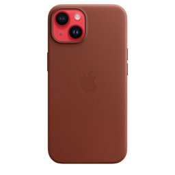 Husa iPhone 14 Leather Case MagSafe - Umber
