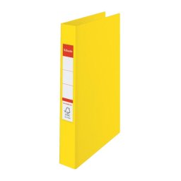 Caiet mecanic Esselte VIVIDA, PP/PP, partial reciclat, FSC, A4, mecanism 2RR, inel 25 mm, galben