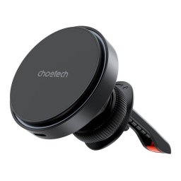 Suport auto telefon magnetic cu incarcare wireless 15W, negru