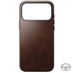 Husa Nomad Traditional Leather Case, rustic brown (Horween) - iPhone 17 Pro Max