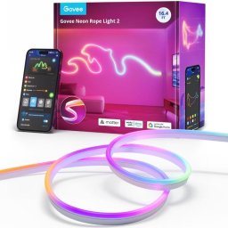 5M Neon Preinstalled Strip Light White support Matter(Homekit, Google, Alexa, Smarthings)