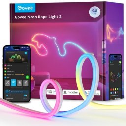 Govee 3M Neon Preinstalled Strip Light White support Matter(Homekit, Google, Alexa, Smarthings)
