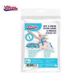 Set 3 saci pentru vidat, Transparent