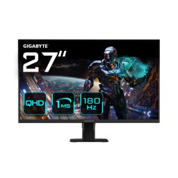 Gigabyte Monitor Gaming 27" SS IPS GS27QA, Non-glare, Rezolutie: 2560 x 1440(QHD), Luminozitate: 300 cd/m2, Contrast: 1000:1, Unghi vizualizare: 178°(H)/178°(V), Culori: 16.7M, Timp raspuns: 1ms, Refresh rate: 180Hz, HDR Ready, Flicker-free, Interfata: 2