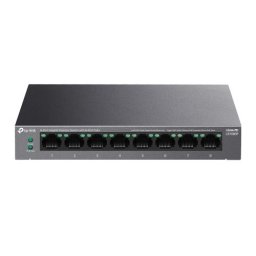 TP-LINK 5-PORT GIGABIT SWITCH LS108GP, interfata 8× 10/100/1000Mbps RJ45 Ports (Ports 1–8 supports 802.3af/at PoE+), AUTO Negotiation, AUTO MDI/MDIX, porturi Standard: 802.3 af/at compliant, PoE Ports: Ports 1–8, pana la 30 W PoE output per port, PoE Bu