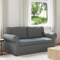 Canapea Gri închis 215 x 82 x 80 cm Metal GartenMobel Dekor