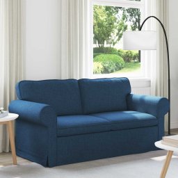 Canapea albastru 215 x 82 x 80 cm Metal GartenMobel Dekor