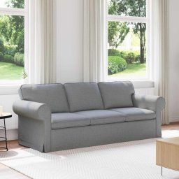 Canapea Gri deschis 215 x 82 x 80 cm Metal GartenMobel Dekor