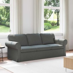 Canapea Gri închis 215 x 82 x 80 cm Metal GartenMobel Dekor