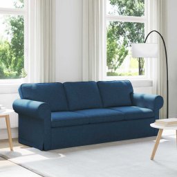 Canapea albastru 215 x 82 x 80 cm Metal GartenMobel Dekor