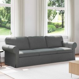 Canapea Gri închis 215 x 82 x 80 cm Metal GartenMobel Dekor