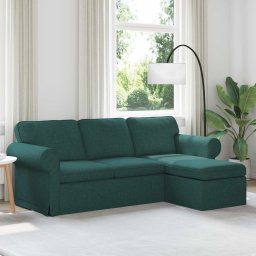 Canapea Verde închis 215 x 138 x 80 cm Metal GartenMobel Dekor