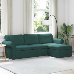 Canapea Verde închis 215 x 138 x 80 cm Metal GartenMobel Dekor