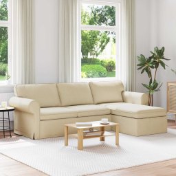 Canapea Crem 215 x 138 x 80 cm Metal GartenMobel Dekor