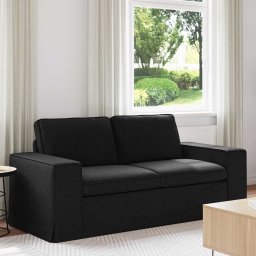 Canapea Negru 182 x 80 x 82 cm Metal GartenMobel Dekor