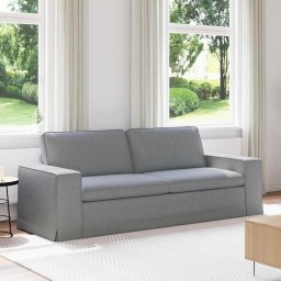 Canapea Gri deschis 222 x 80 x 82 cm Metal GartenMobel Dekor