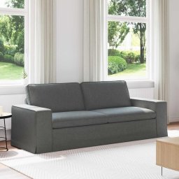 Canapea Gri închis 222 x 80 x 82 cm Metal GartenMobel Dekor