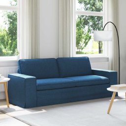 Canapea albastru 222 x 80 x 82 cm Metal GartenMobel Dekor