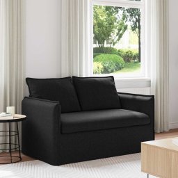 Canapea Negru 195 x 82 x 85 cm Metal GartenMobel Dekor