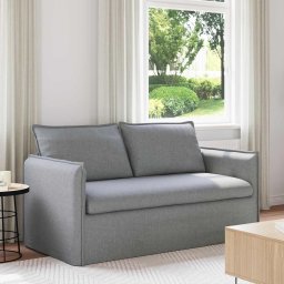 Canapea Gri deschis 195 x 82 x 85 cm Metal GartenMobel Dekor