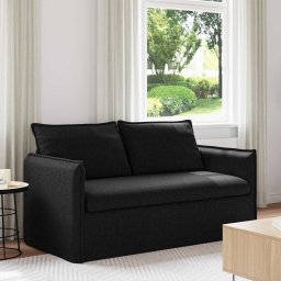 Canapea Negru 195 x 82 x 85 cm Metal GartenMobel Dekor