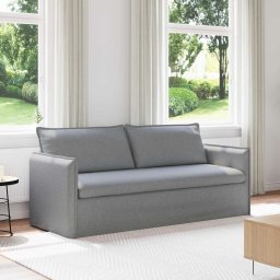 Canapea Gri deschis 195 x 82 x 85 cm Metal GartenMobel Dekor