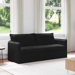 Canapea Negru 195 x 82 x 85 cm Metal GartenMobel Dekor
