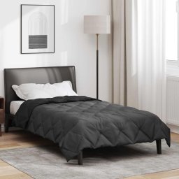 Pilota de vara Negru si antracit 200 x 140 cm Microfibra GartenMobel Dekor