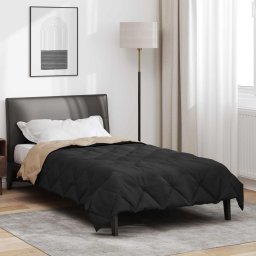Pilota de vara Negru si Taupe 220 x 155 cm Microfibra GartenMobel Dekor