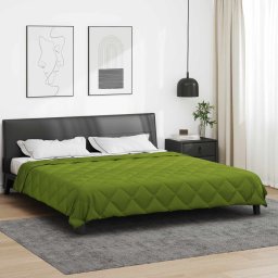 Pilota verde 220x240 cm din microfibra, pentru toate anotimpurile