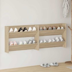 Pantofare de perete, 2 buc., stejar sonoma, 80x18x60 cm, PAL GartenMobel Dekor