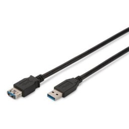 ASSMANN Prelungitor USB 3.0 SuperSpeed USB-A Tata-Mama, 1.8m, Albastru