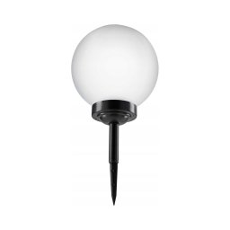 Lampă solară LED, 1,2 V, 6500 K, 200 mAh, diametru 25 cm, IP44, alb/negru
