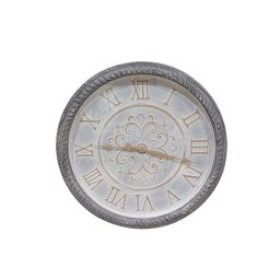 Ceas perete lemn gri maro 60 cm