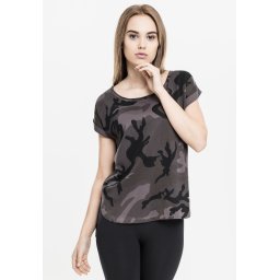 Doamnelor Camo înapoi în formă de Tee camo întuneric