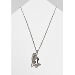 Rugați-vă Mâinile colier de argint