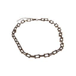 Robust chain necklace made of antique brass