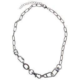 Necklace with different clasps - silver color