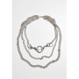 Necklace with carabiner - silver color