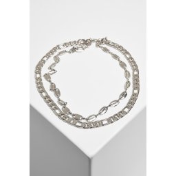 Layered necklace - silver colors